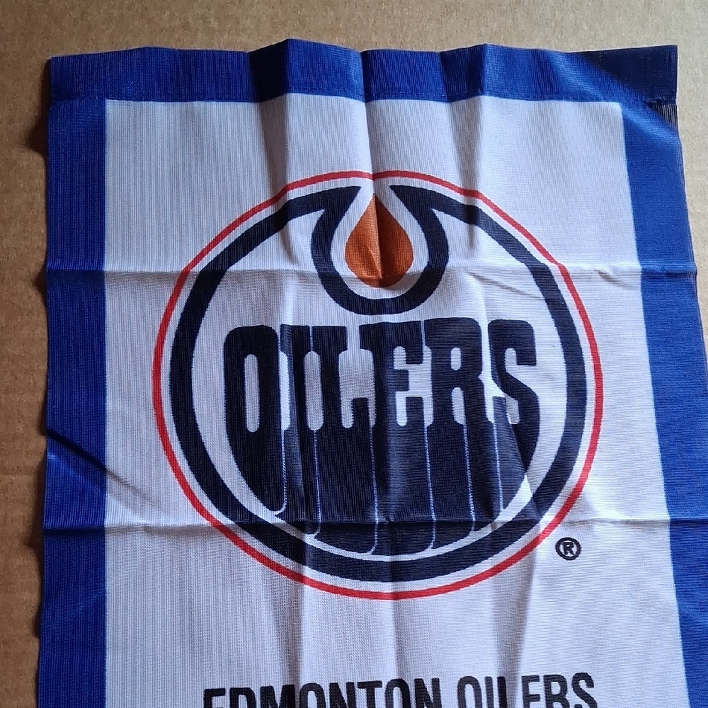 Labatt Blue Edmonton Oilers Team Banner - Blue White Orange